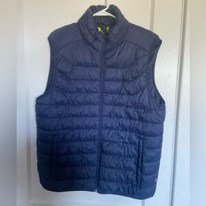 Xersion navy blue quilted vest/ men’s size large